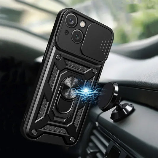 Shockproof Armor Case for iPhone 17 Series with Sliding Camera Lens Cover