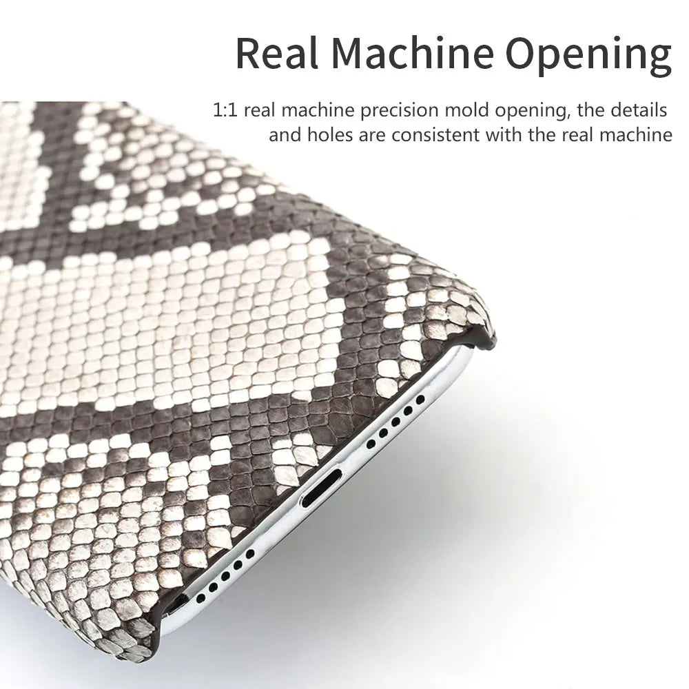 100% Genuine Python Leather Case – Luxury Protection for iPhone 11 to 16 Series