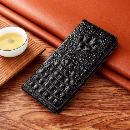 Crocodile Leather iPhone Flip Wallet Case | Handmade – iPhone