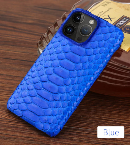 100% Genuine Python Leather Case – Luxury Protection for iPhone 11 to 16 Series