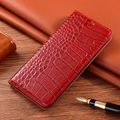 Genuine Crocodile Leather Flip Wallet Case for iPhone 14–17 Series