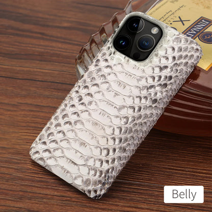 100% Genuine Python Leather Case – Luxury Protection for iPhone 11 to 16 Series