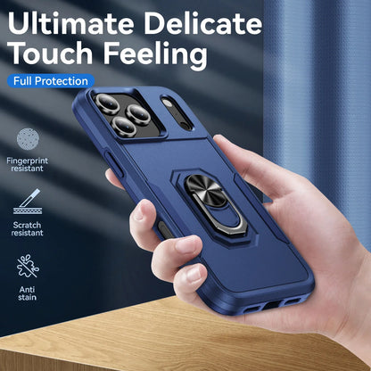 Military Grade Armor Case with Metal Stand for iPhone 17