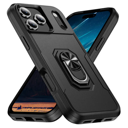 Military Grade Armor Case with Metal Stand for iPhone 17