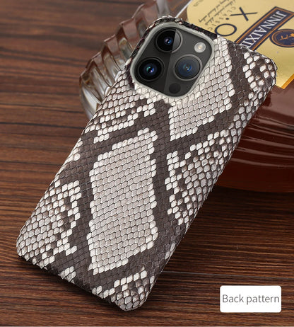 100% Genuine Python Leather Case – Luxury Protection for iPhone 11 to 16 Series