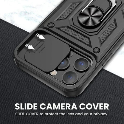Shockproof Armor Case for iPhone 17 Series with Sliding Camera Lens Cover