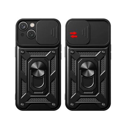 Shockproof Armor Case for iPhone 17 Series with Sliding Camera Lens Cover