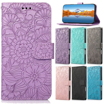 Magnetic Sunflower Flip Case for iPhone 17 Pro & Pro Max – PU Leather with Stand & Card Holder