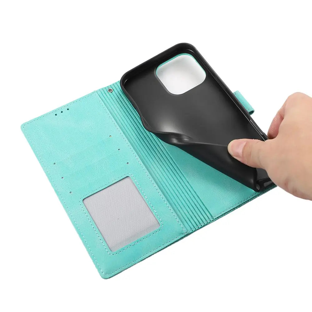 Magnetic Sunflower Flip Case for iPhone 17 Pro & Pro Max – PU Leather with Stand & Card Holder