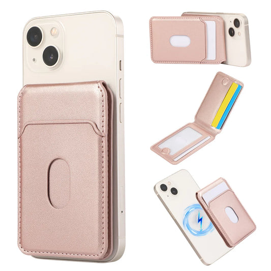 MagSafe Leather Wallet Case with Kickstand for iPhone 17 Pro Max – Magnetic Card Holder & Flip Cover