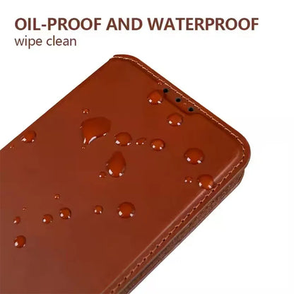 Genuine Leather Flip Wallet Case for iPhone 17 / 17 Pro / 17 Pro Max – Handmade Luxury Cover