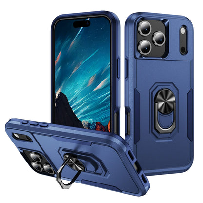 Military Grade Armor Case with Metal Stand for iPhone 17