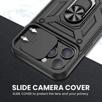Shockproof Armor Case for iPhone 17 Series with Sliding Camera Lens Cover