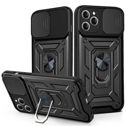 Shockproof Armor Case for iPhone 17 Series with Sliding Camera Lens Cover
