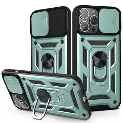 Shockproof Armor Case for iPhone 17 Series with Sliding Camera Lens Cover
